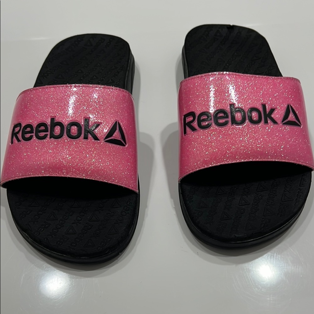 Reebok Pink and Black Kids Sandals
